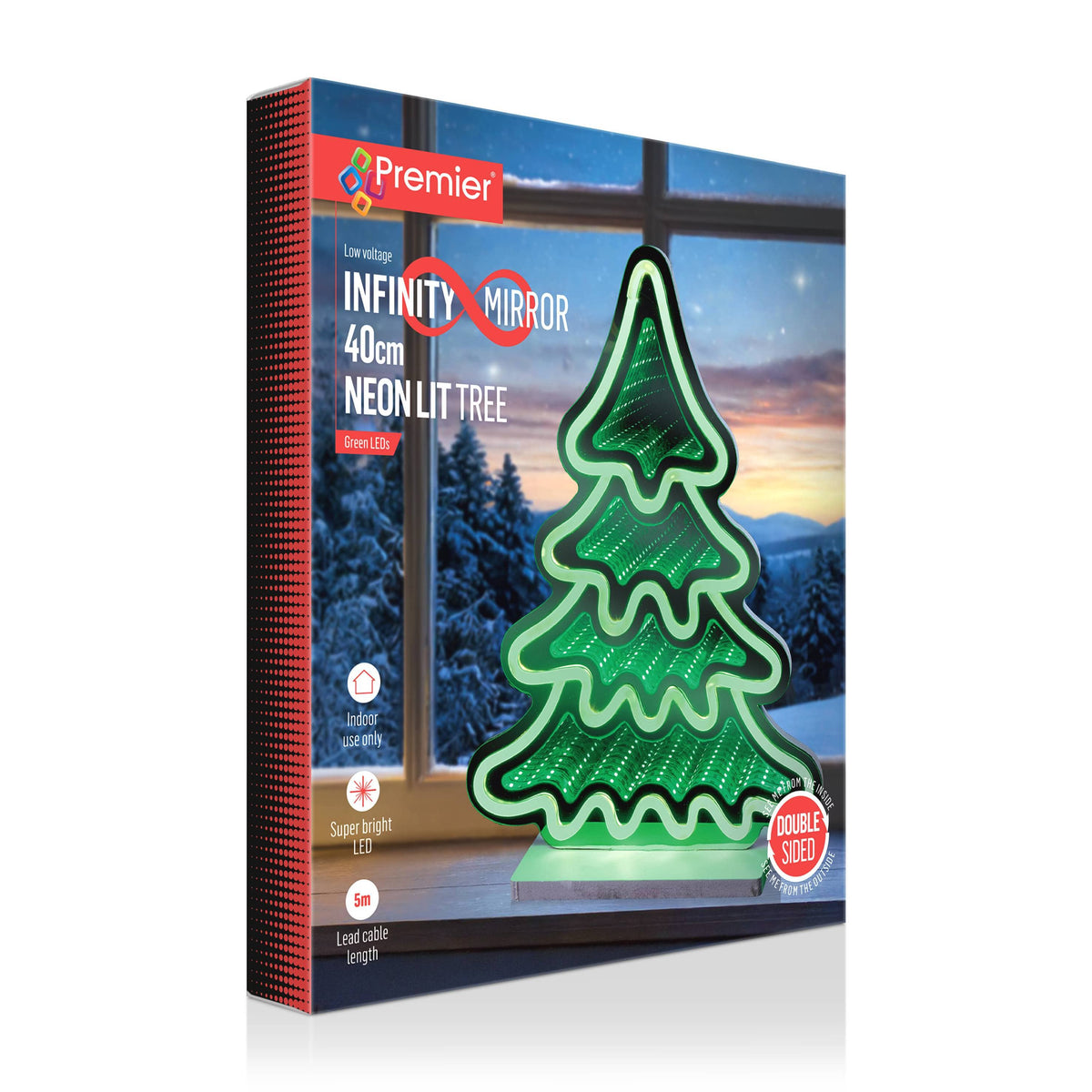 Christmas  -  Lit Tree Infinity Mirror - 40cm  -  60487744