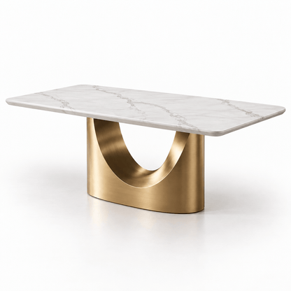 Furniture  -  Lorenzo 200cm Dining Table - Gold  -  60487315