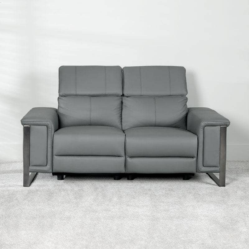 Furniture  -  Lucca 2 Seater Power Recliner Sofa - Grey  -  60008953