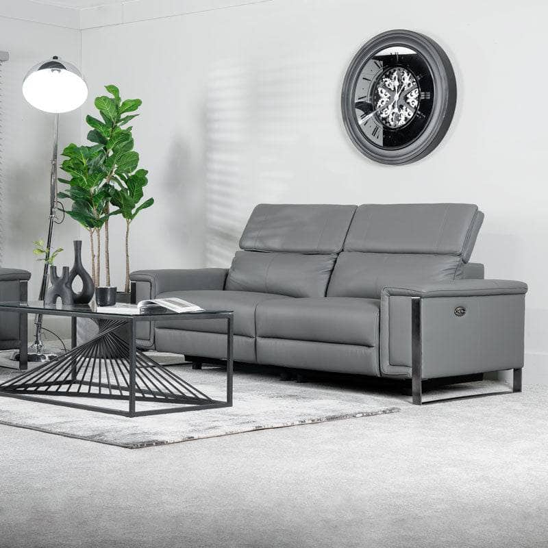 Lucca 3 Seater Power Recliner Sofa - Grey | Taskers Online Store