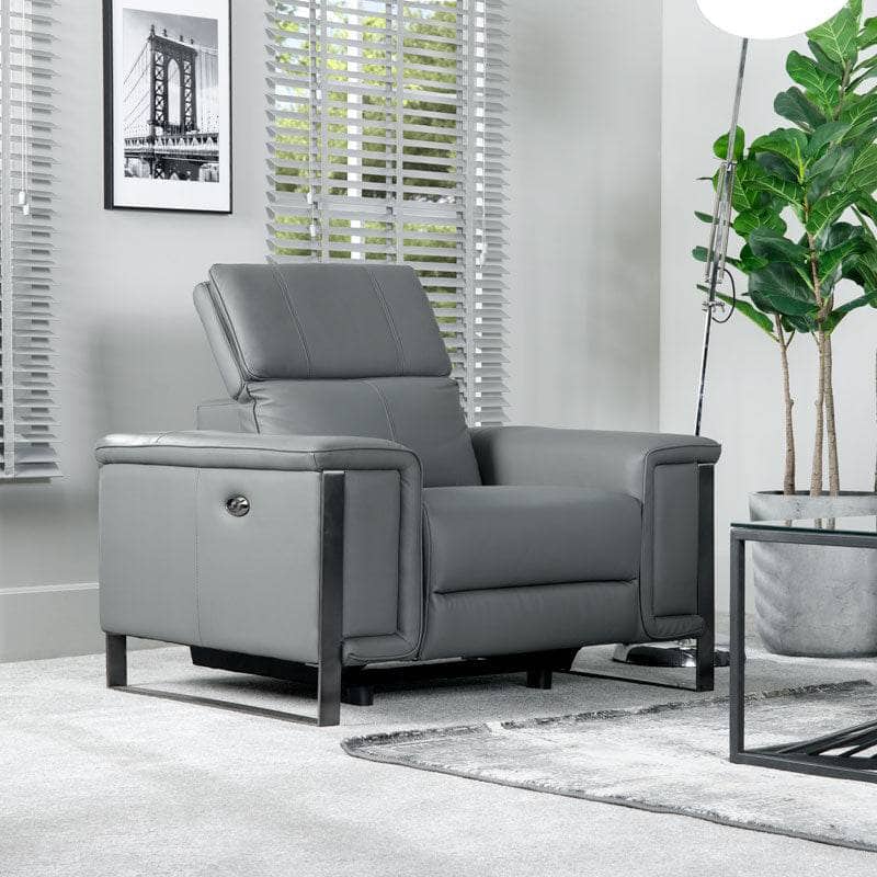 Furniture  -  Lucca Power Armchair - Grey  -  60008954