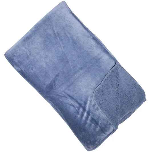 Homeware  -  Luxury Fleece Throw - Blue  -  60010251
