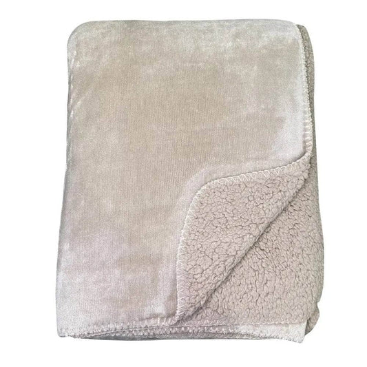  Homeware -  Luxury Fleece Throw - Mink  -  60010252