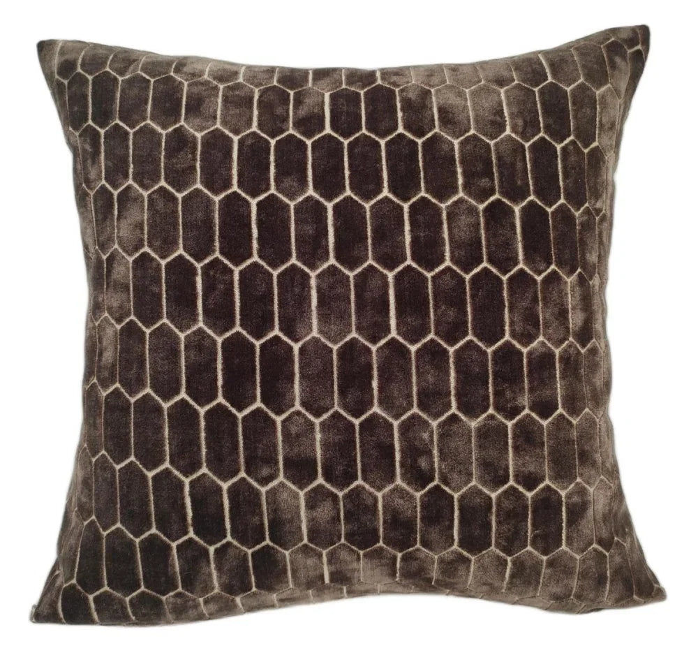 Homeware  -  Albie Velvet Honeycomb Cushion - 56cm  - 