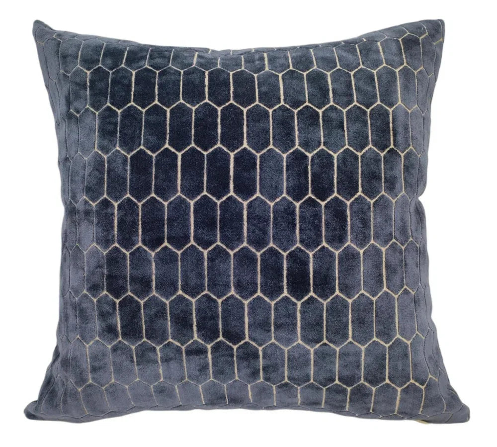 Homeware  -  Albie Velvet Honeycomb Cushion - 56cm  - 