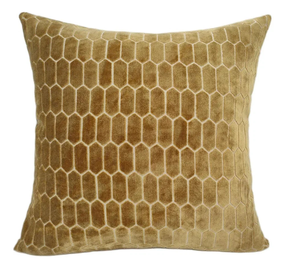 Homeware  -  Albie Velvet Honeycomb Cushion - 56cm  - 