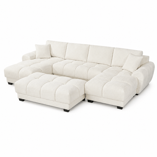Furniture  -  Maeve U-Shape Ottoman Sofa - Cream  -  60486573