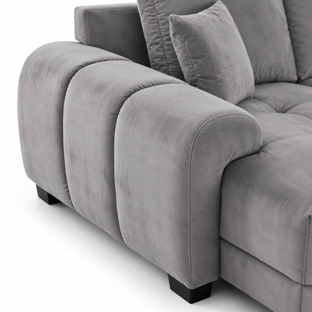 Furniture  -  Maeve U-Shape Ottoman Sofa - Grey  -  60486574