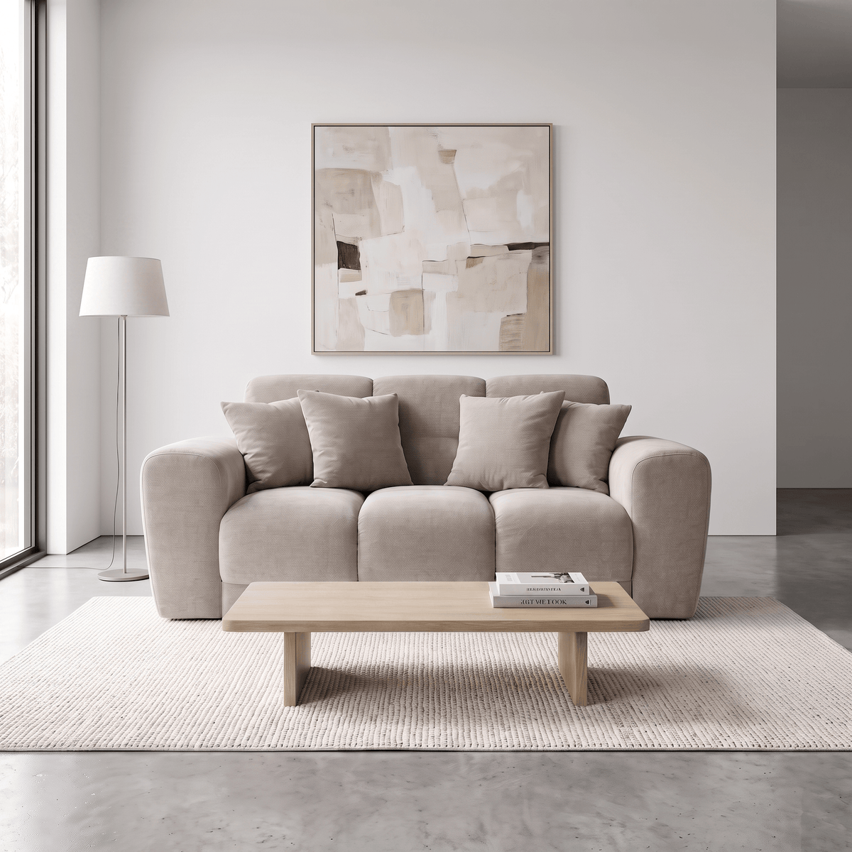 Furniture  -  Maine 2 Seater Sofa - Latte (Special Order)  -  60487619
