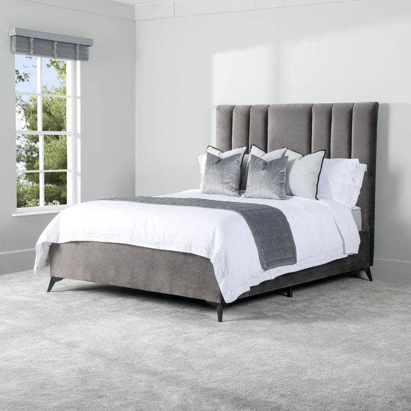 Furniture  -  Maisey King Size Ottoman Bed - Grey  -  60005825