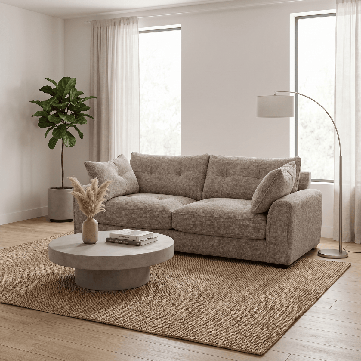 Furniture  -  Malibu 2.5 Seater Sofa - Mocha  -  60486966