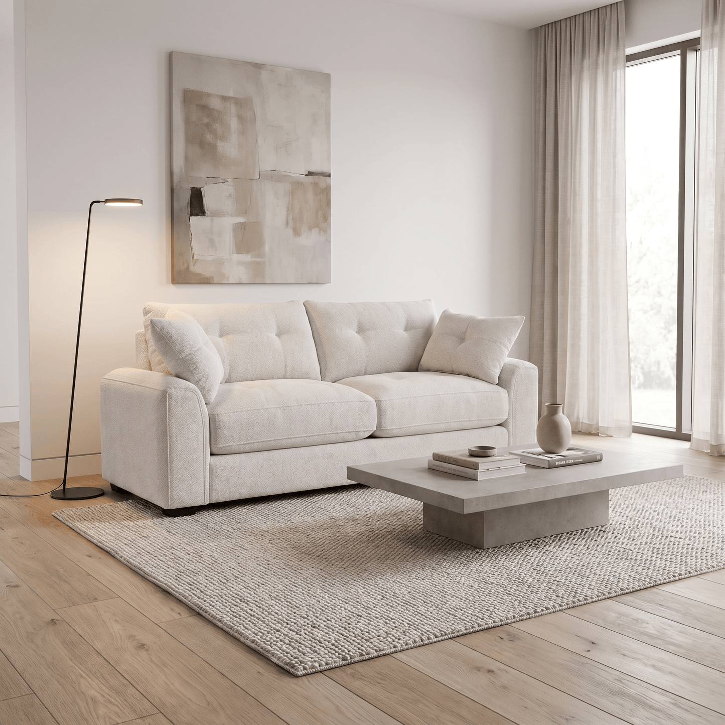 Furniture  -  Malibu 2.5 Seater Sofa - Stone  -  60486964