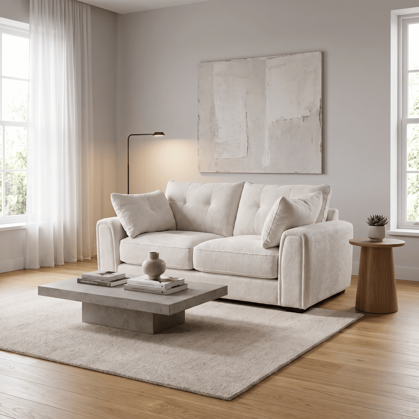 Furniture  -  Malibu 2 Seater Sofa - Stone  -  60486965
