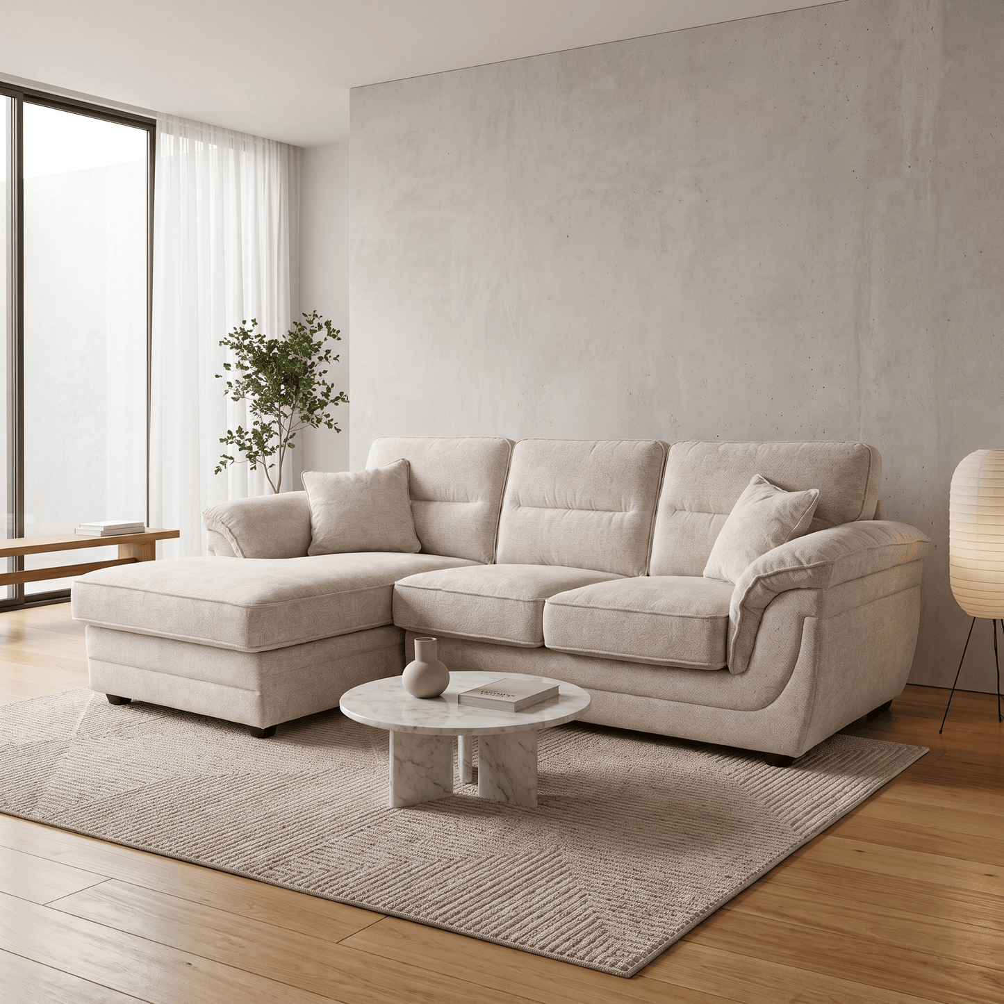 Furniture  -  Outlet Margot LHF Chaise Sofa - Champagne  -  60486617