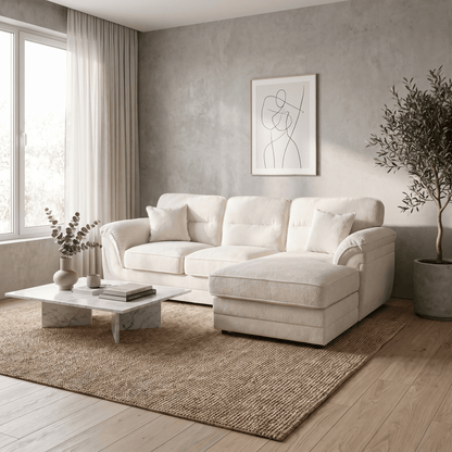 Furniture  -  Outlet Margot RHF Chaise Sofa - White  -  60486578