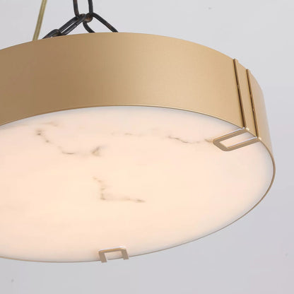 Marmo LED Gold & Marble Resin Flush Ceiling Light