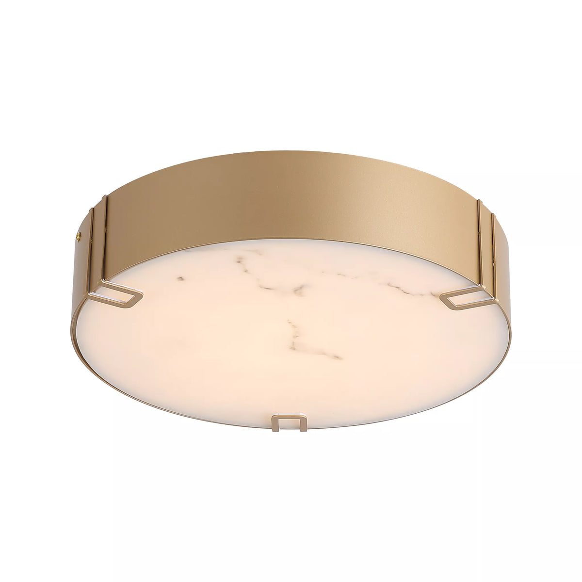 Marmo LED Gold & Marble Resin Flush Ceiling Light
