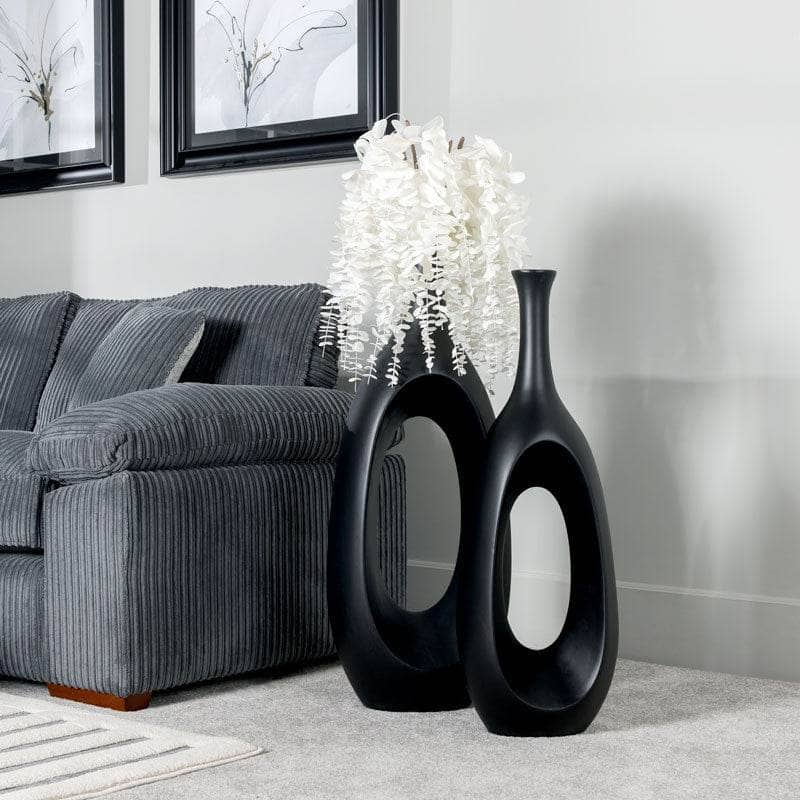 Homeware -  Matt Black Hollow Planter - 111cm   -  60008156