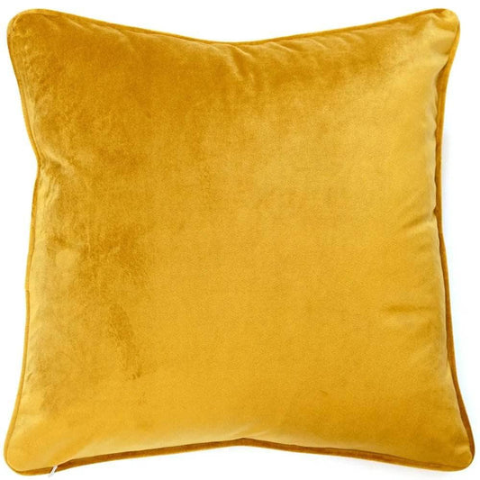 Homeware  -  Matt Velvet Cushion With Piping - Cognac  -  60010240