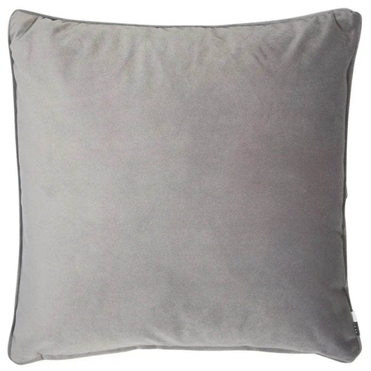 Homeware  -  Matt Velvet Cushion With Piping - Grey  -  60010242
