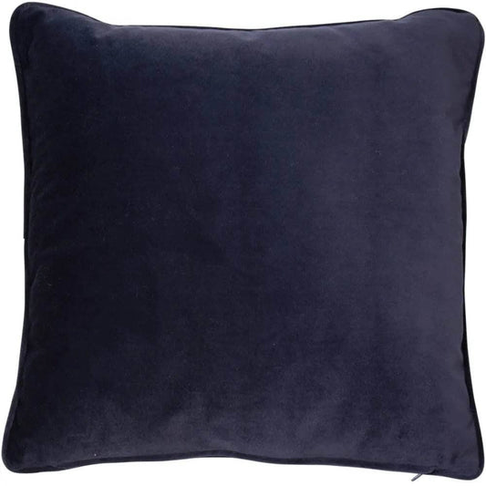 Homeware  -  Matt Velvet Cushion With Piping - Navy  -  60010245
