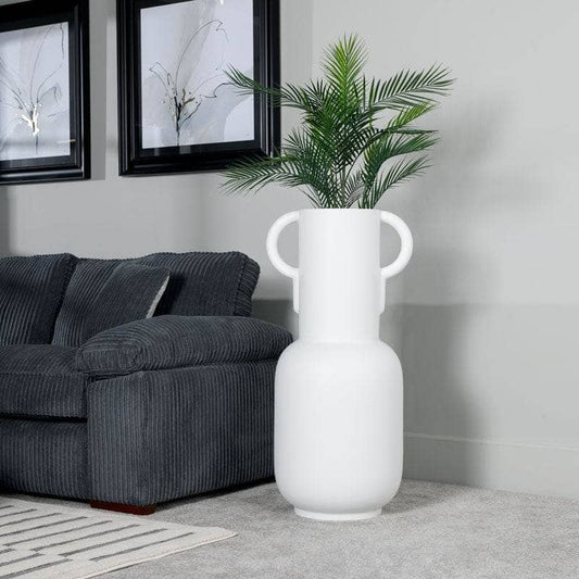 Homeware  -  Matt White Handled Planter - 106cm  -  60008152