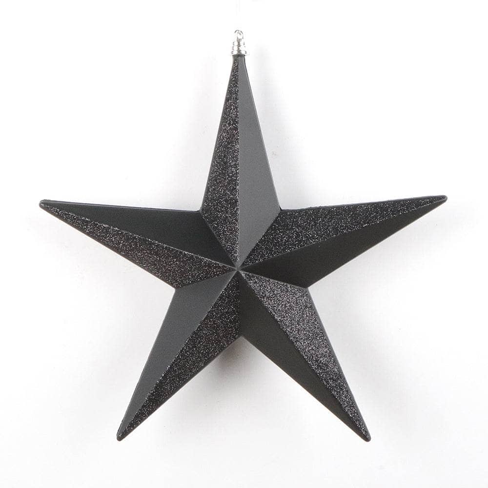 Matte Black Star Christmas Decoration - 12" -  60006805