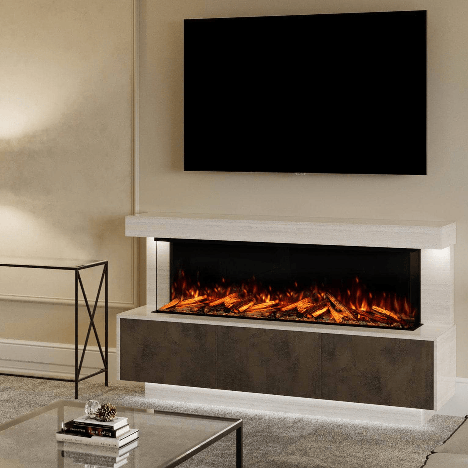 Fireplaces  -  Bespoke Fireplaces Geneva Marble 1500 X Suite  - 