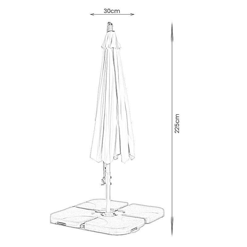 Gardening  -  Weatherking Cantilever Parasol 3M - Light Grey  -  60009013