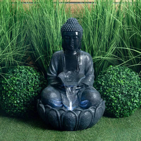 Gardening  -  Medium Grey Buddha Water Feature  -  60008997