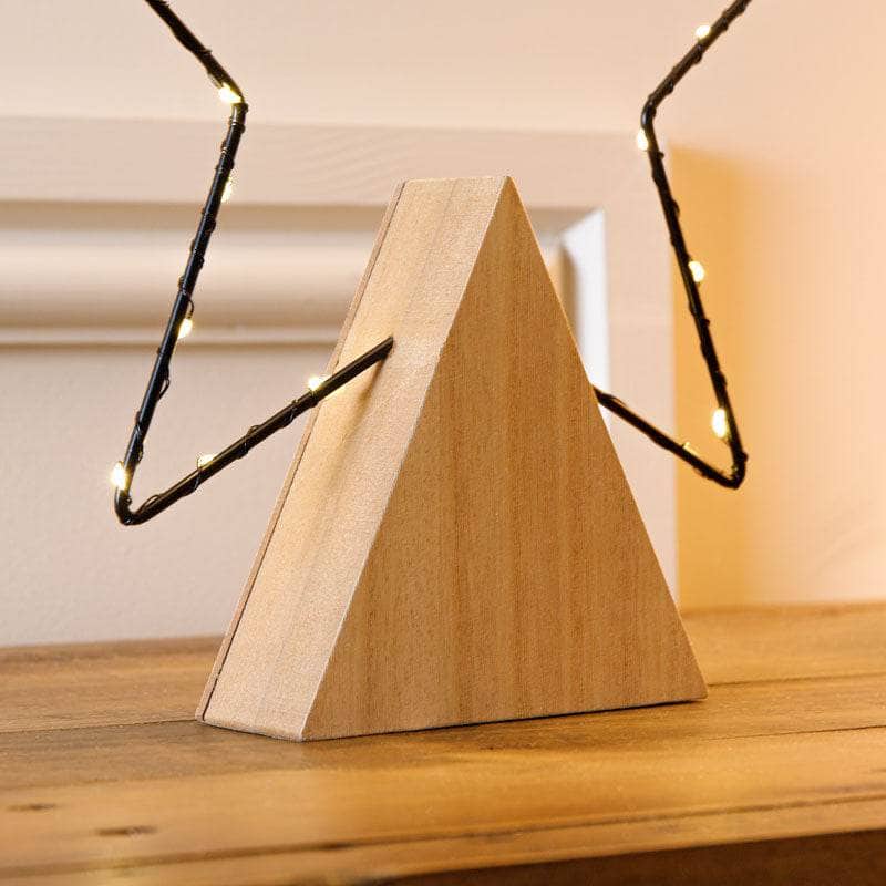 Christmas  -  Micro LED Frame Plywood Star - 30cm  -  60008560