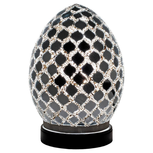 Lights  -  Mini Mosaic Glass Egg Lamp – Mirrored  -  50131784