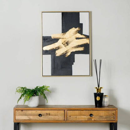 Pictures  - Monochrome Abstract Framed Canvas  -  60008242