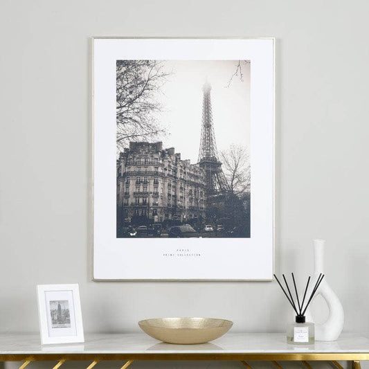 Pictures  -  Monochrome Paris Print With Silver Frame  -  60006748