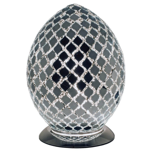 Mosaic Glass Egg Lamp – Mirrored