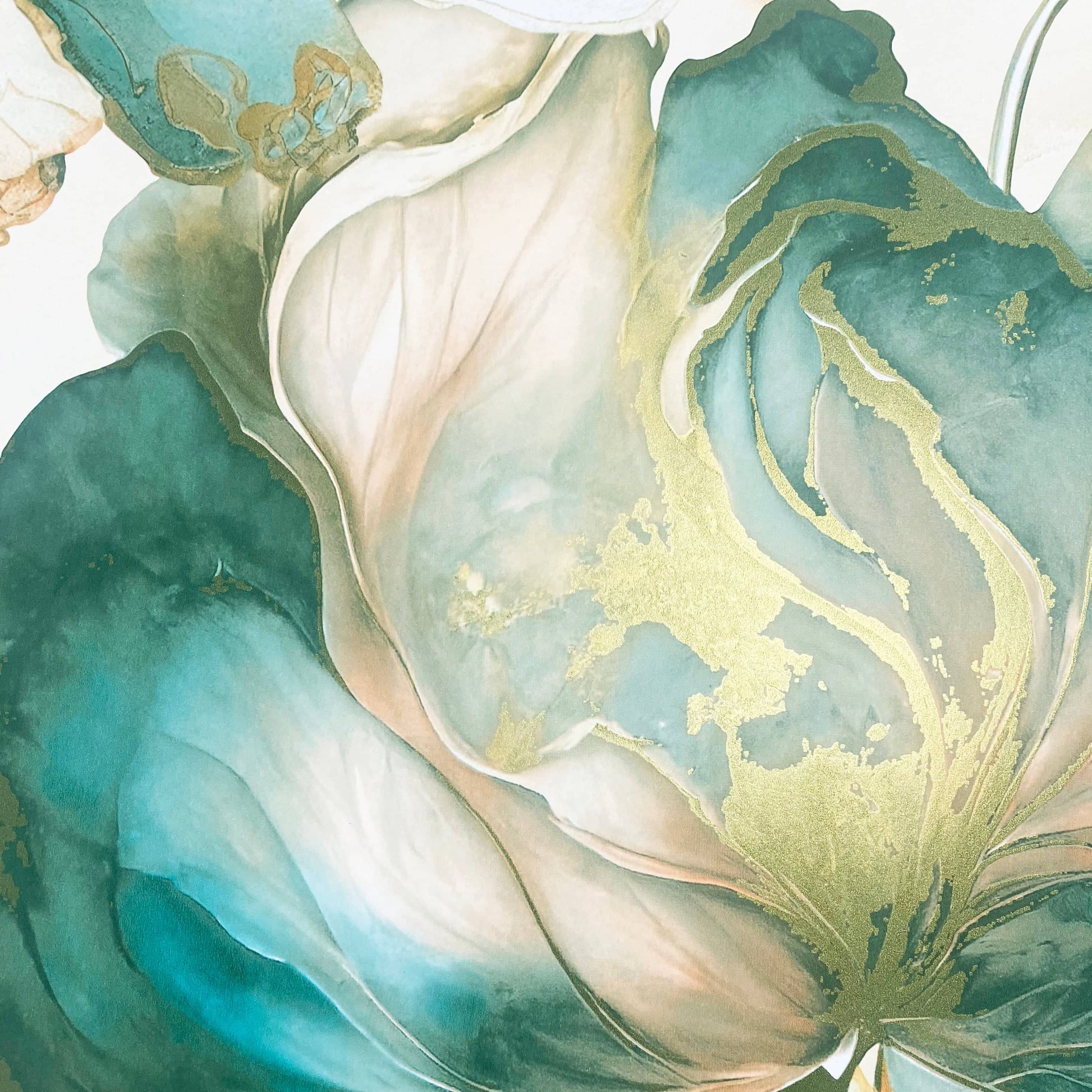 Wallpaper  -  Muriva Elysian Floral Coral & Teal Wallpaper - 212505  -  60485285