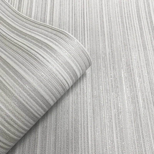 Wallpaper  -  Muriva Venezia Stripe Light Grey Wallpaper -  M66509  -  60009467