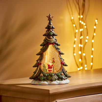 Active  -  Musical Santa Scene Water Spinner - 33cm  -  60487750