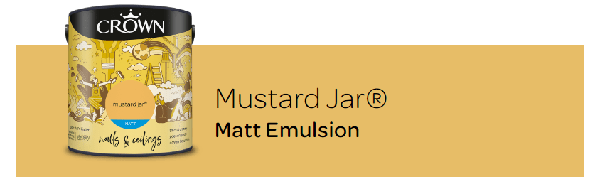 Paint  -  Crown Matt Mustard Jar 5L  -  60004225