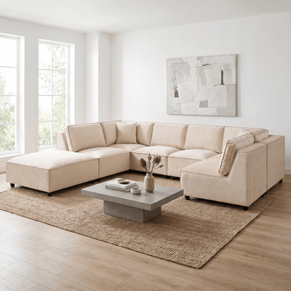 Furniture  -  Nahla Corner Sofa - Cream  -  60486604