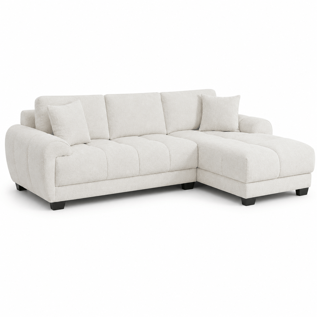 Furniture  -  Nellie RHF Chaise Sofa - Cream  -  60486572