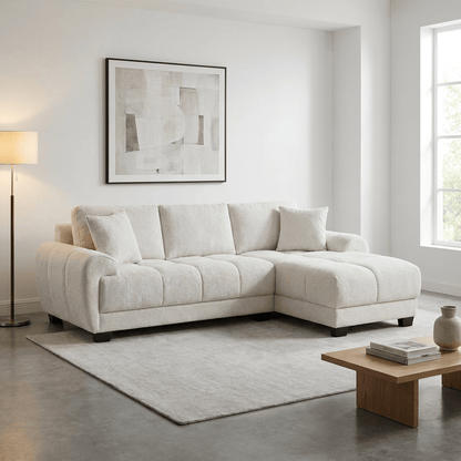 Furniture  -  Nellie RHF Chaise Sofa - Cream  -  60486572