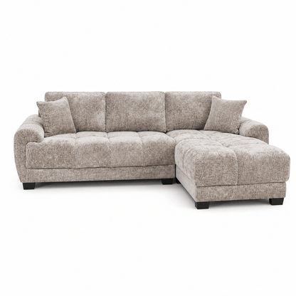 Furniture  -  Nellie RHF Chaise Sofa - Light Brown  -  60486571