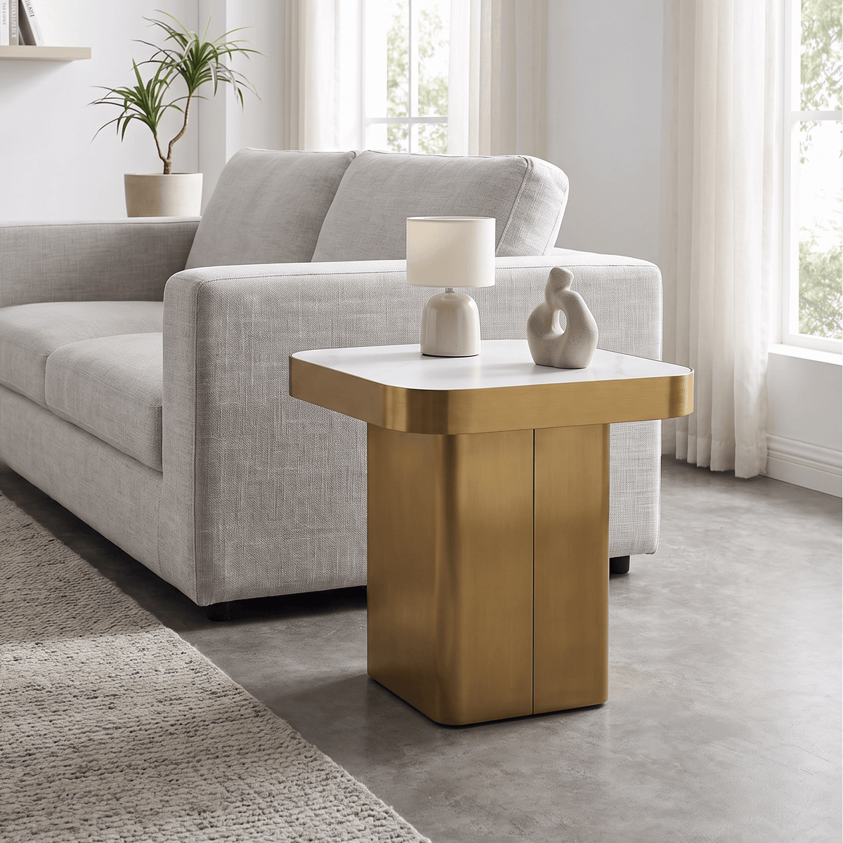 Furniture  -  Nicci Lamp Table - Gold  -  60487299