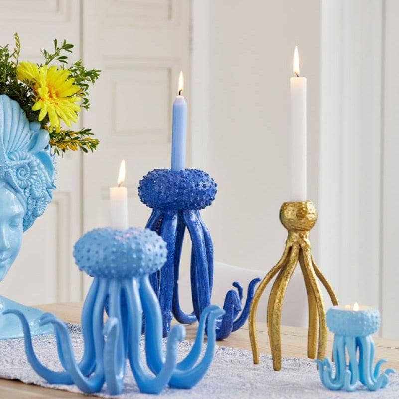 Gardening  -  Octopus Candle Holder - Blue  -  60009610