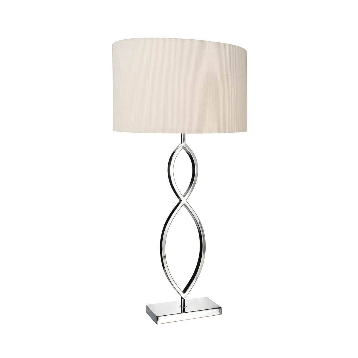 Lights  -  Osuna 2 Hoop Table Lamp Polished Ch Complete With Cream Shade  -  50079140