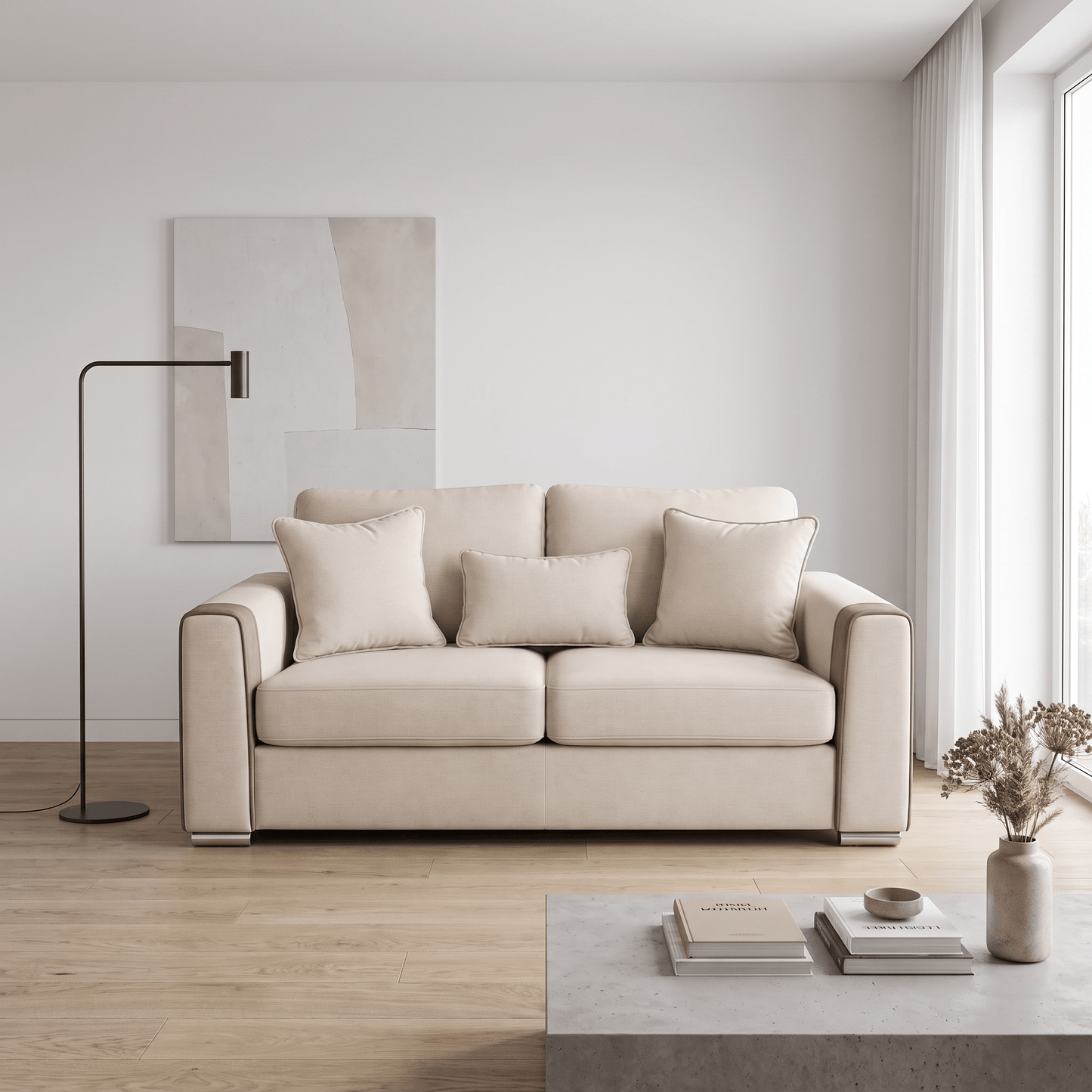 Furniture  -  Outlet Lyra 2 Seater Sofa - Cream  -  60486594