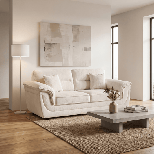 Furniture  -  Outlet Nora 3 Seater Sofa - Cream  -  60486582