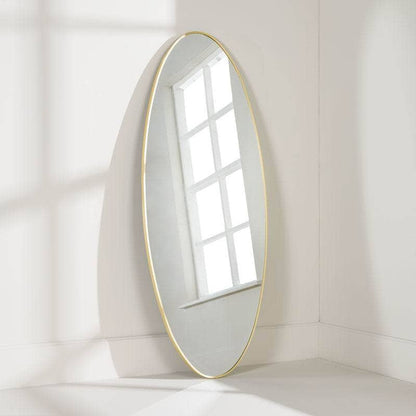 Mirrors  -  Oval Wall Mirror - Gold  -  60008279