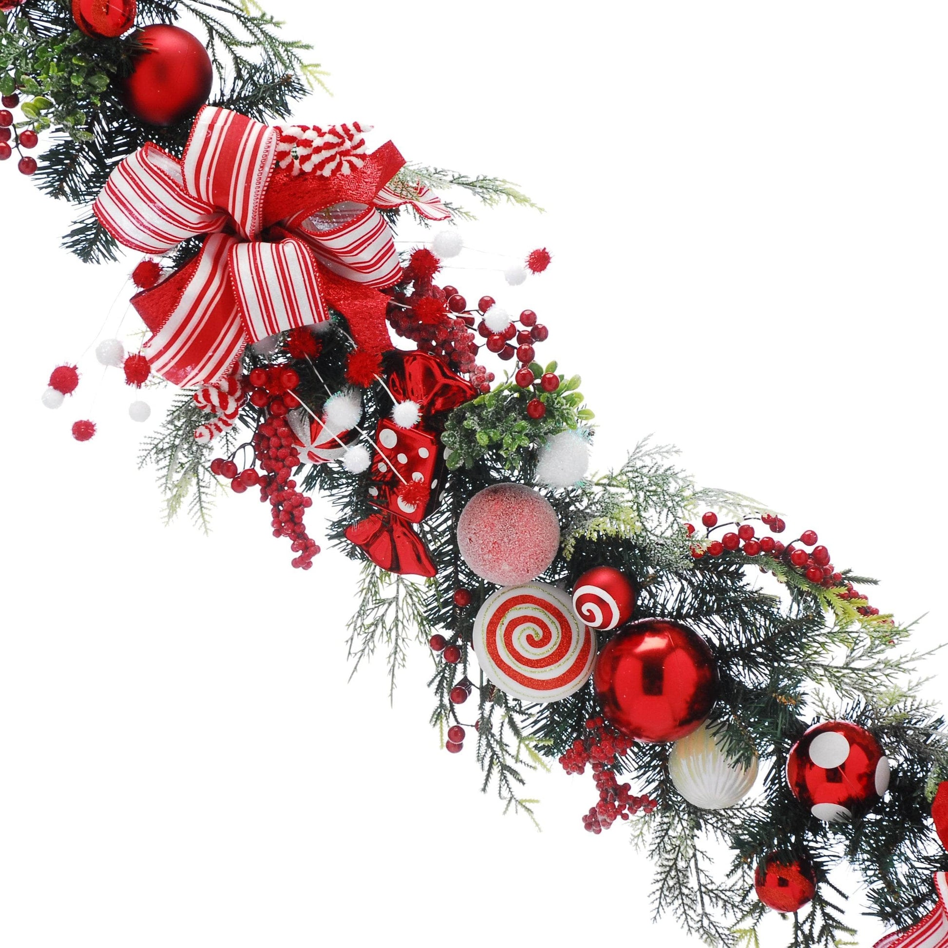 Christmas  -  Candy Sweet & Red Berries Garland - 180cm  -  60012185